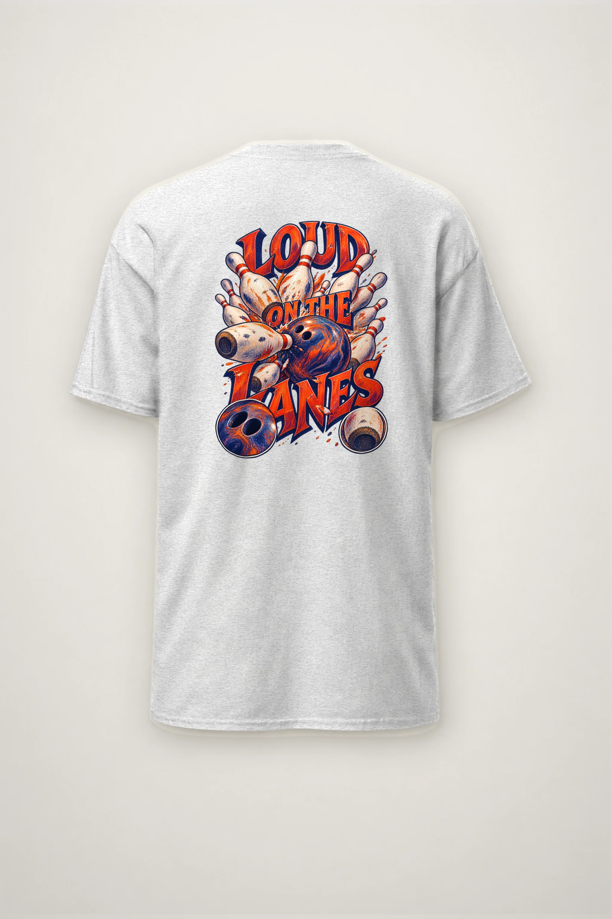 "Loud on the Lanes" Heavyweight Unisex Crewneck T-shirt