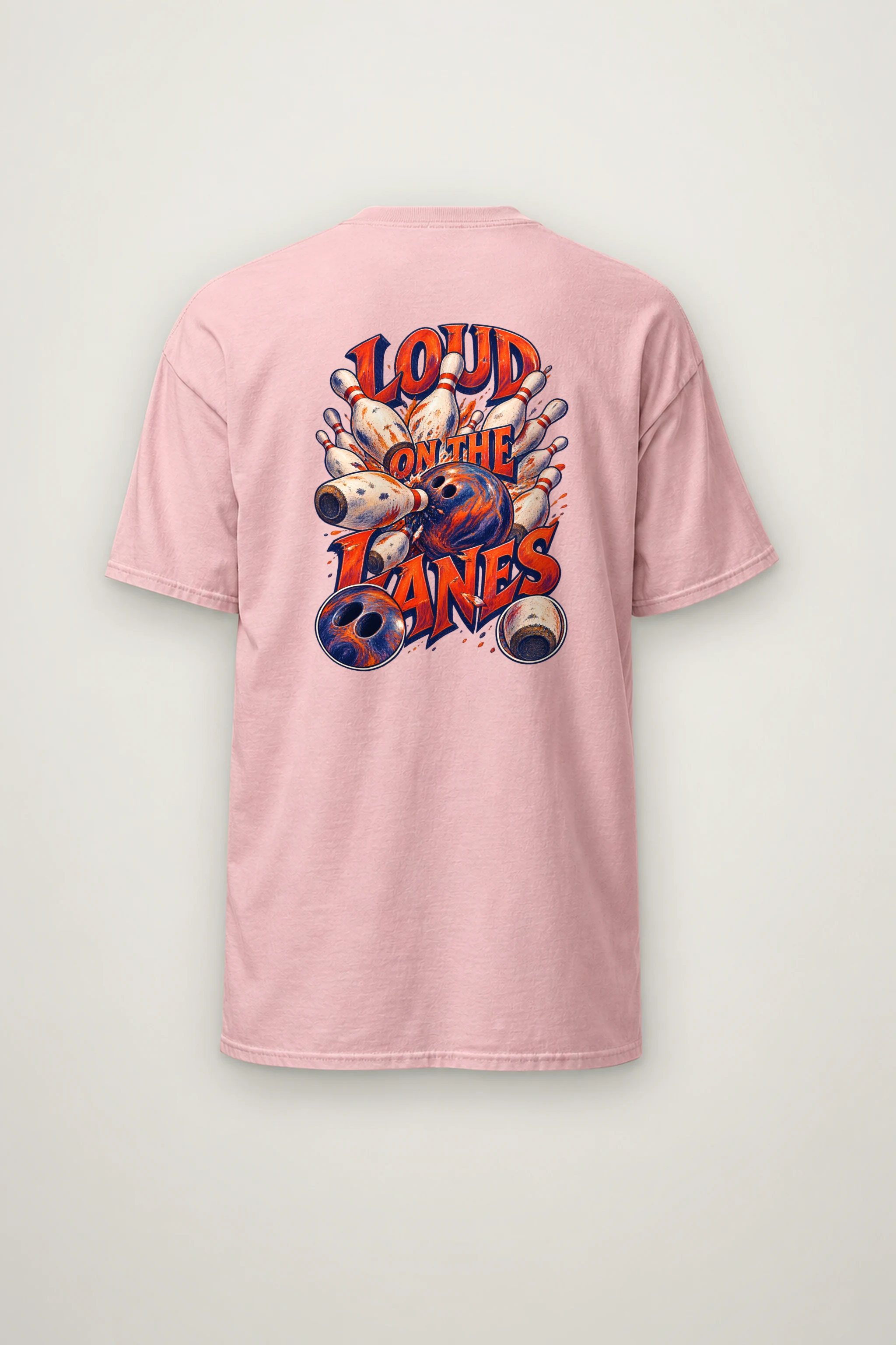 "Loud on the Lanes" Heavyweight Unisex Crewneck T-shirt