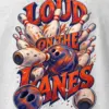 "Loud on the Lanes" Heavyweight Unisex Crewneck T-shirt