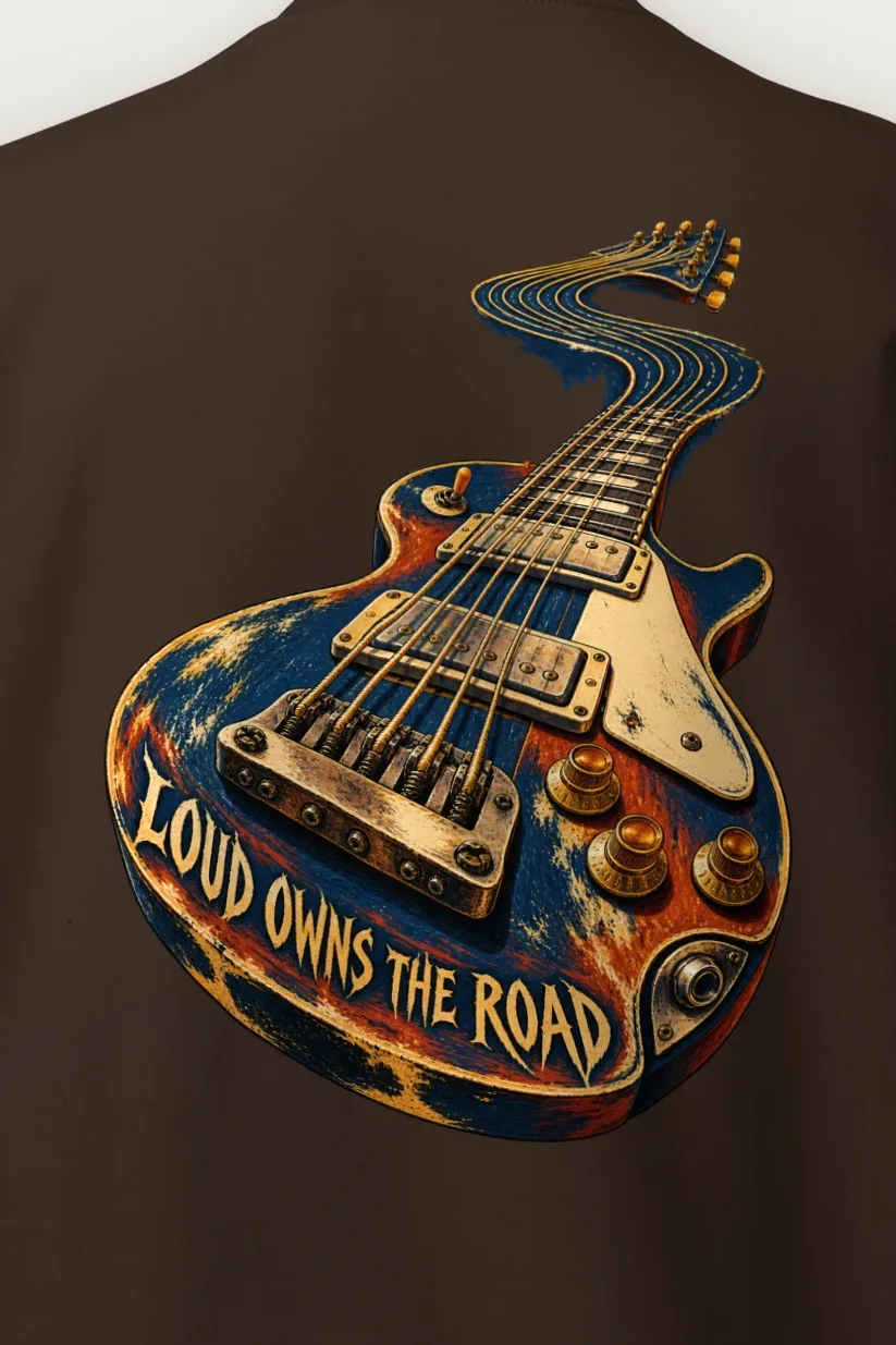 "Loud Owns the Road" Heavy Blend Unisex Crewneck Sweatshirt - the graphic up close