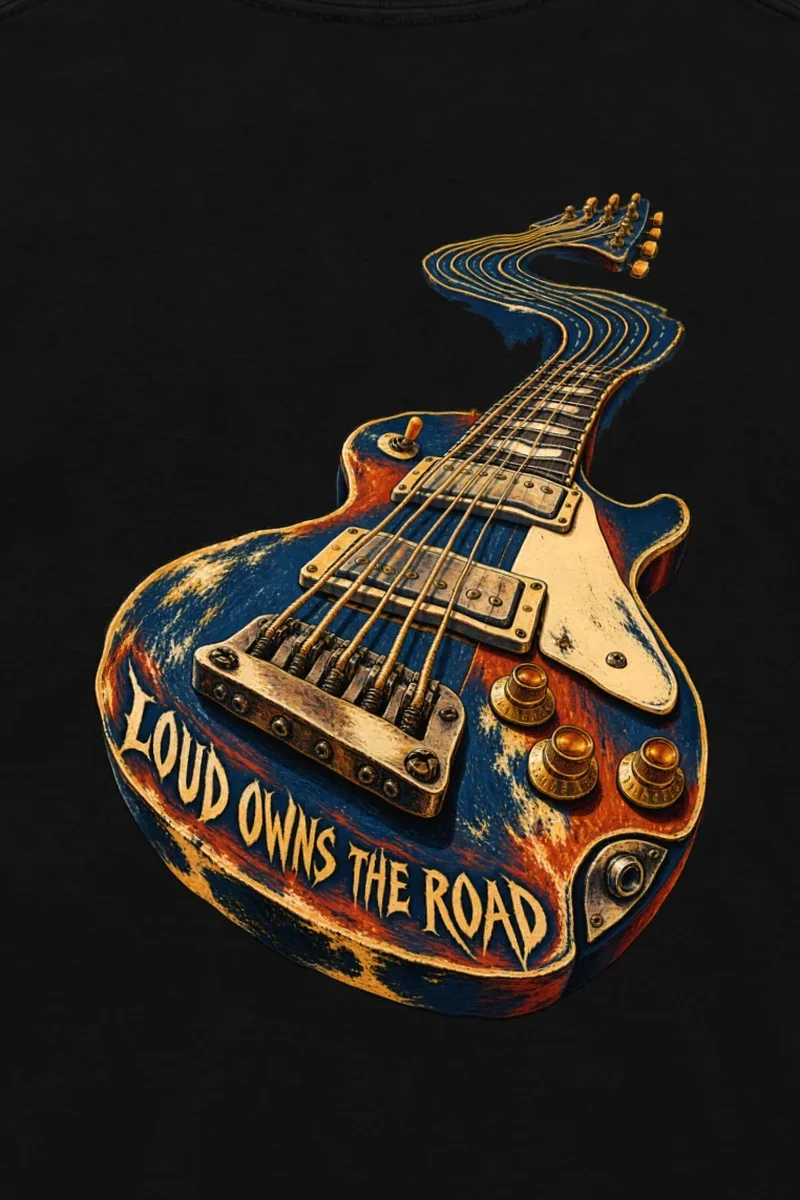 "Loud Owns the Road" Unisex Longsleeve T-shirt - the graphic up close