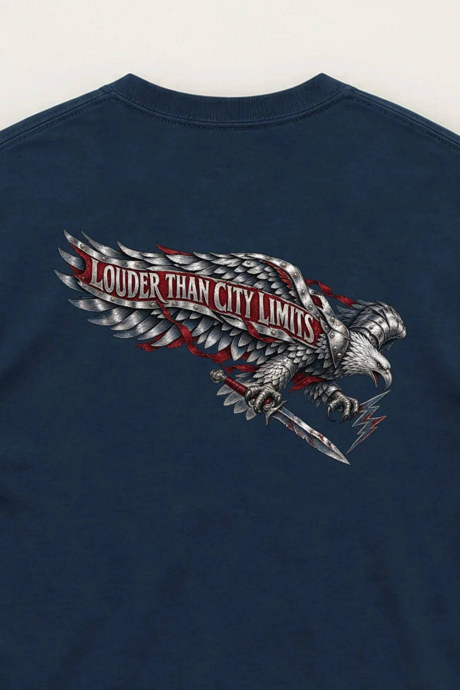 "Louder Than City Limits" Unisex Longsleeve T-shirt - the graphic up close