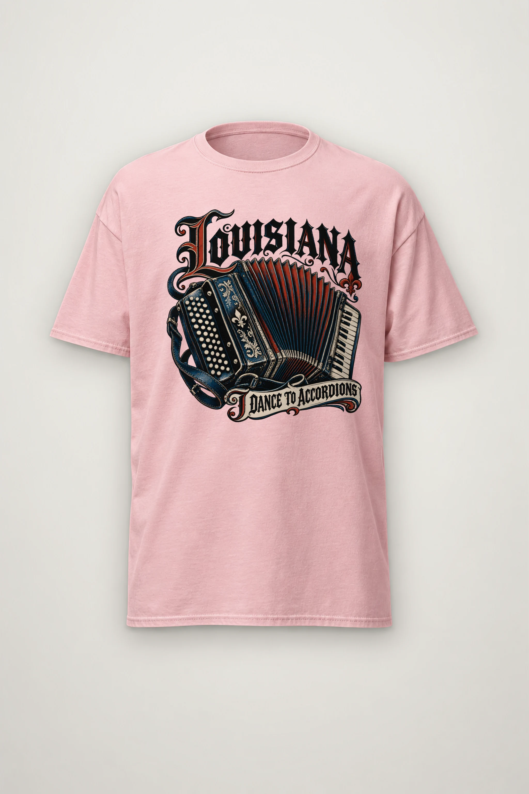 "Louisiana I Dance to Accordions" Heavyweight Unisex Crewneck T-shirt