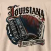"Louisiana I Dance to Accordions" Men's Oversized Heavyweight Crewneck T-Shirt