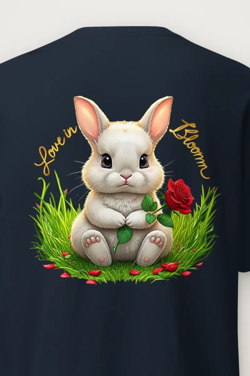 "Love In Bloom" Heavyweight Unisex Crewneck T-shirt
