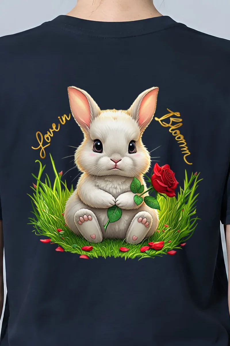 "Love In Bloom" Heavyweight Unisex Crewneck T-shirt