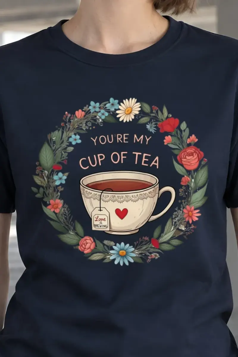 "Love Is Brewing" Heavyweight Unisex Crewneck T-shirt