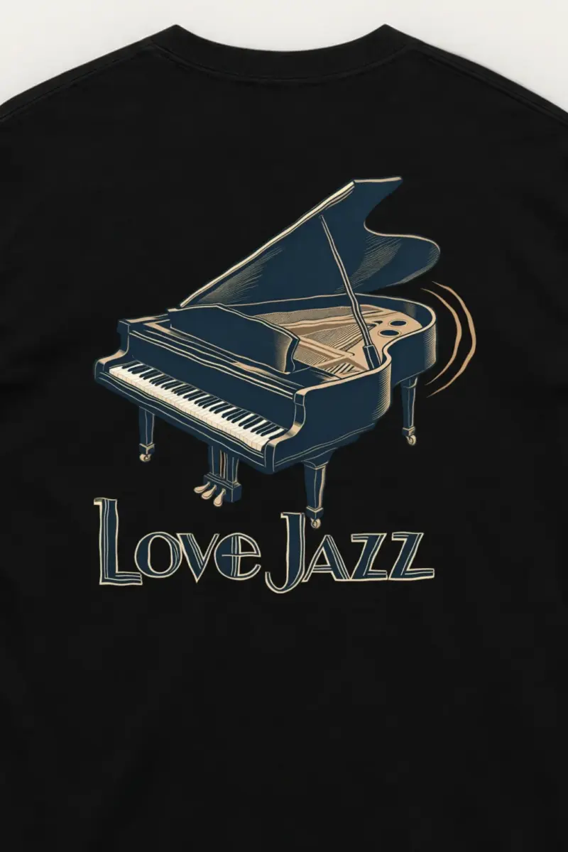 "Love Jazz Piano" Unisex Longsleeve T-shirt