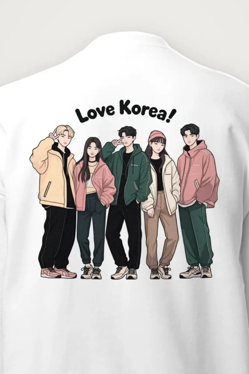 "Love Korea Crew" Heavy Blend Unisex Crewneck Sweatshirt