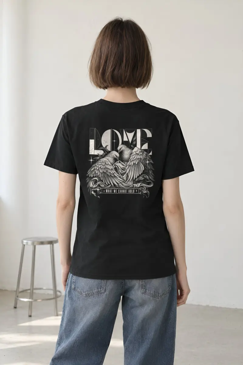 "Love What We Cannot Hold" Heavyweight Unisex Crewneck T-shirt