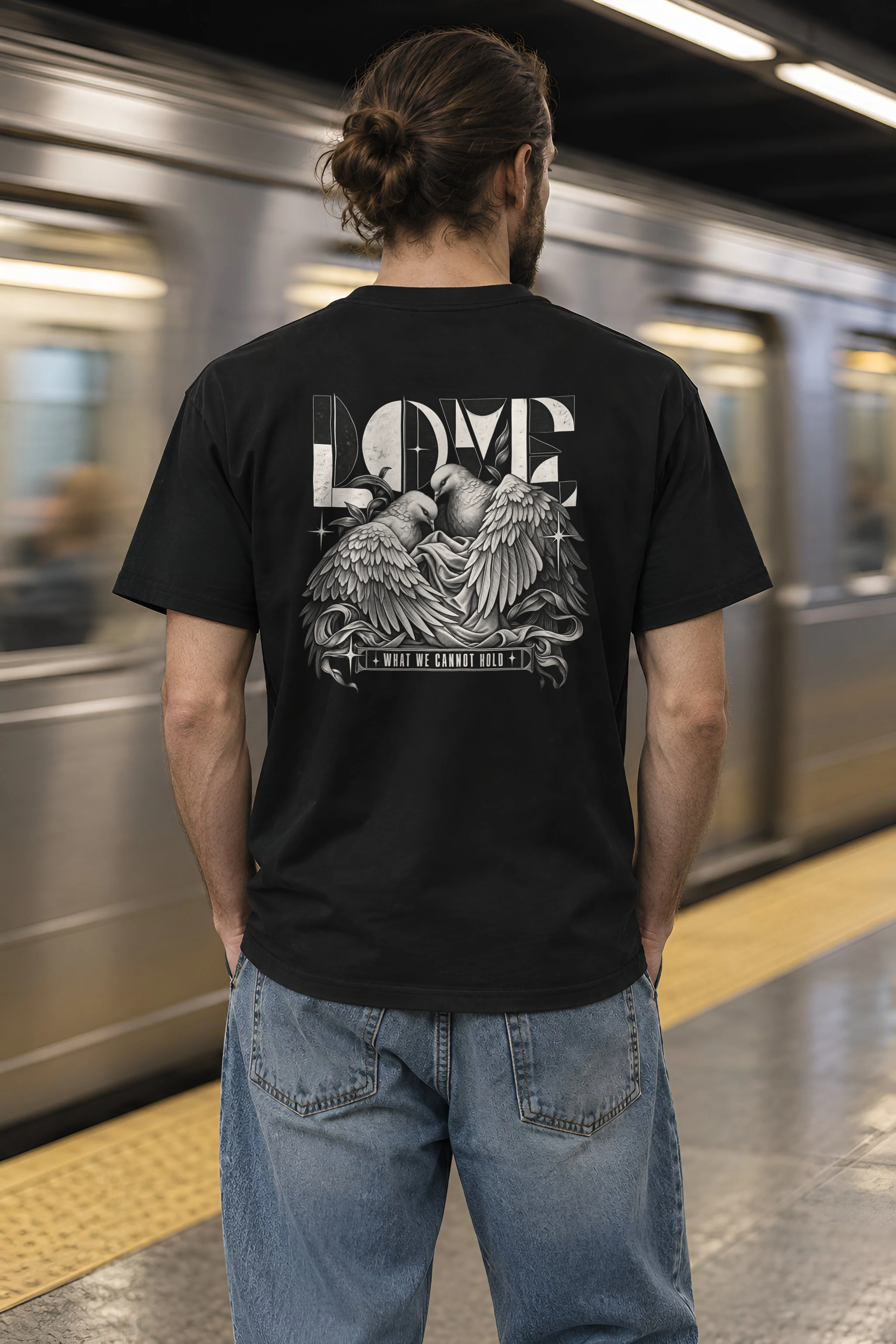 "Love What We Cannot Hold" Heavyweight Unisex Crewneck T-shirt