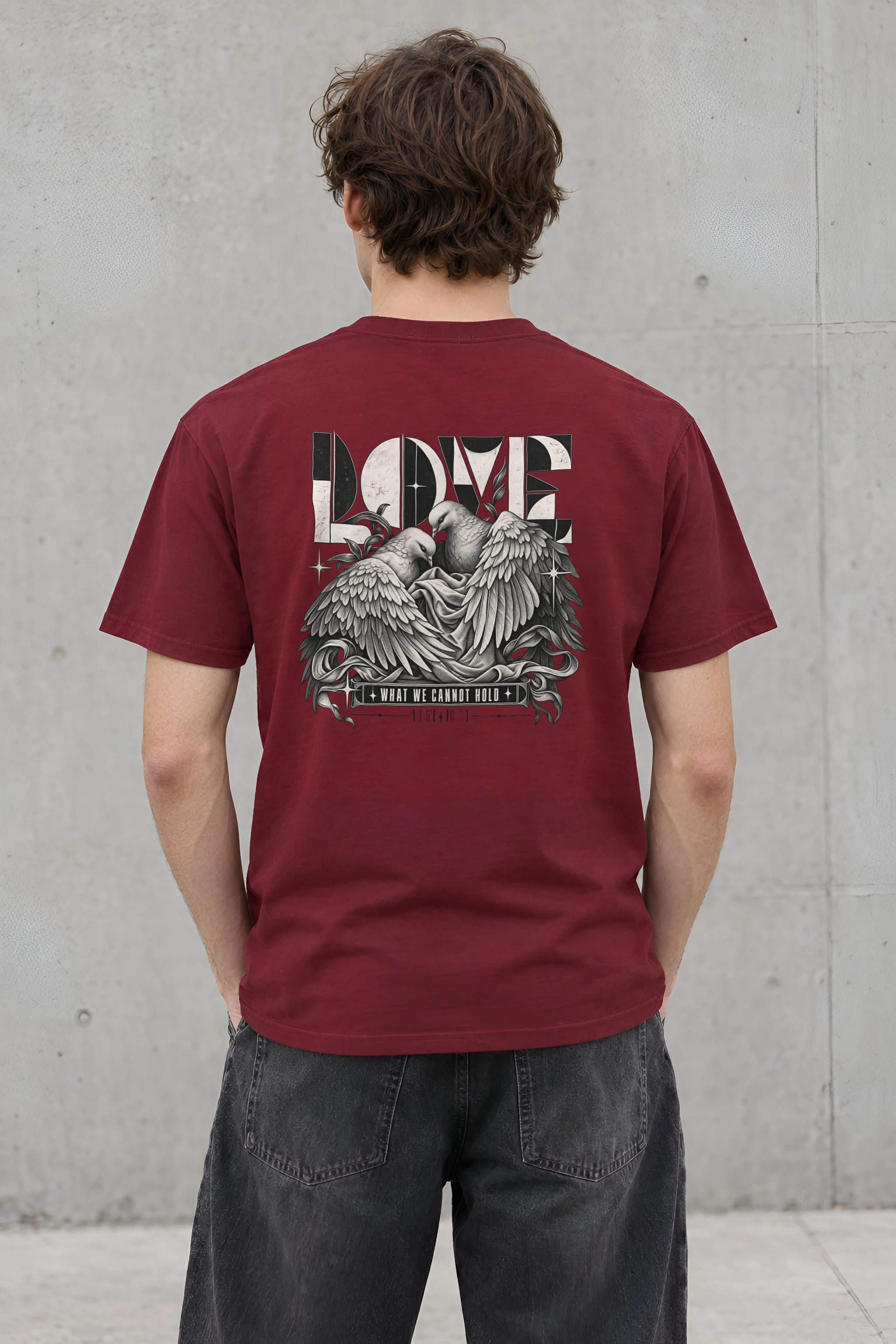 "Love What We Cannot Hold" Heavyweight Unisex Crewneck T-shirt