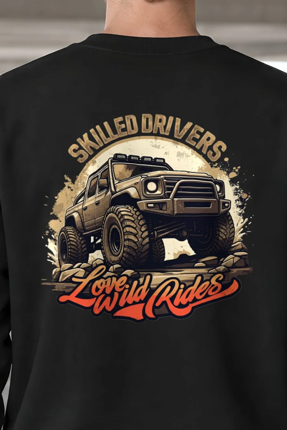 "Love Wild Rides" 1 Crewneck Sweatshirt - the graphic up close