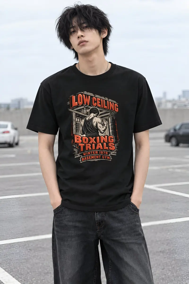 "Low Ceiling Boxing Trials" Heavyweight Unisex Crewneck T-shirt