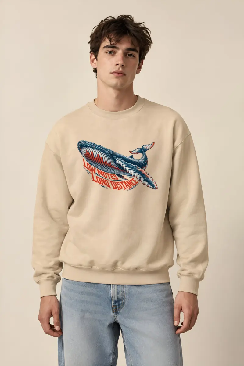 "Low Notes Long Distance" Heavy Blend Unisex Crewneck Sweatshirt
