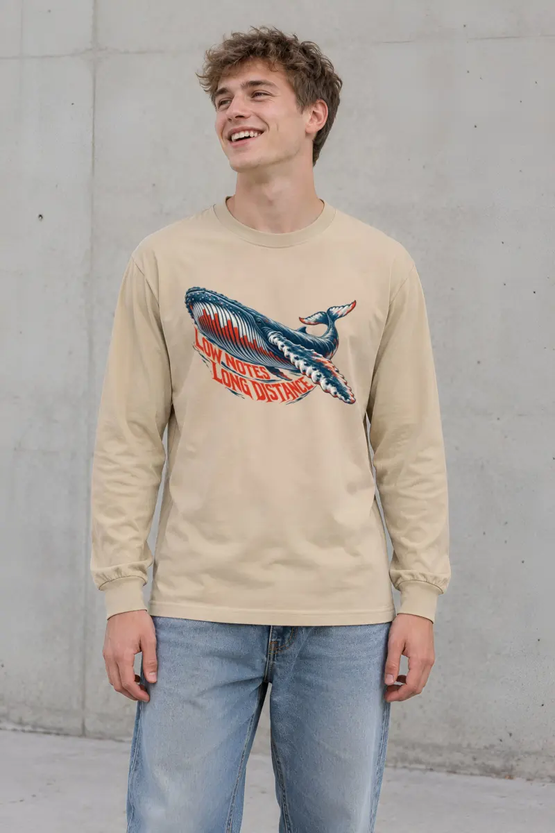 “Low Notes, Long Distance” Unisex Longsleeve T-shirt