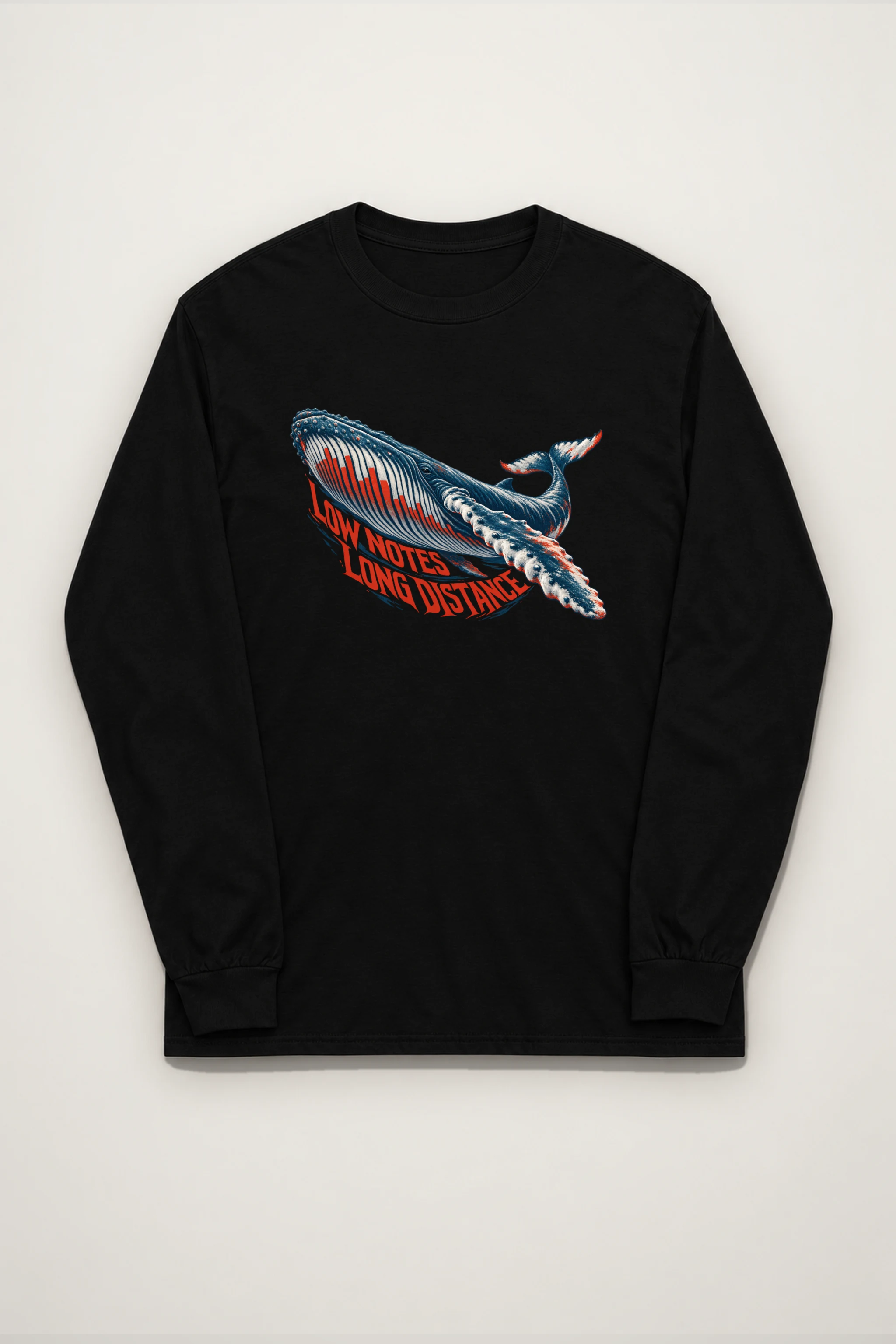 "Low Notes, Long Distance" Unisex Longsleeve T-shirt