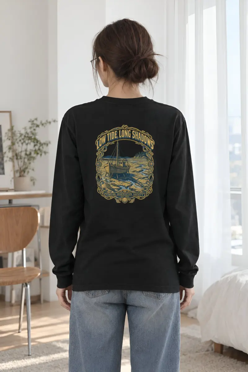 "Low Tide, Long Shadows" Unisex Longsleeve T-shirt