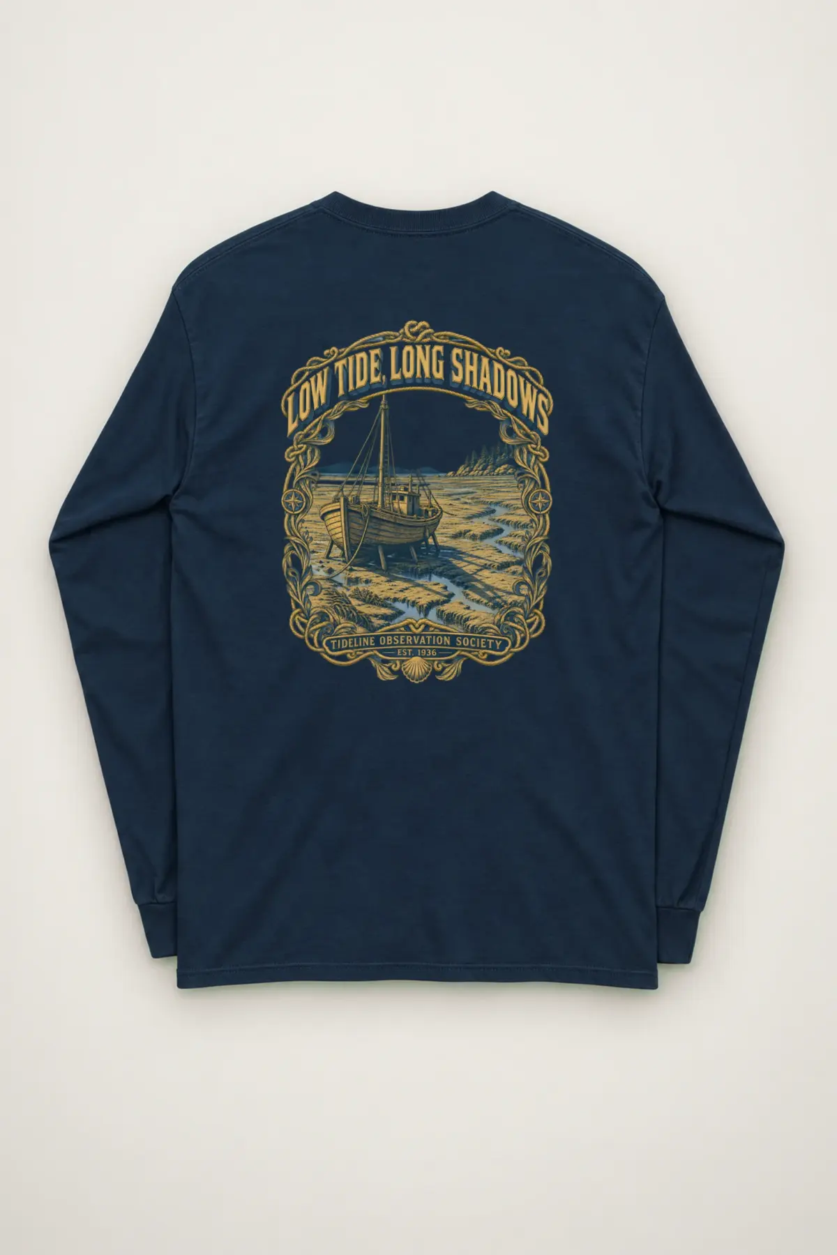 "Low Tide, Long Shadows" Unisex Longsleeve T-shirt