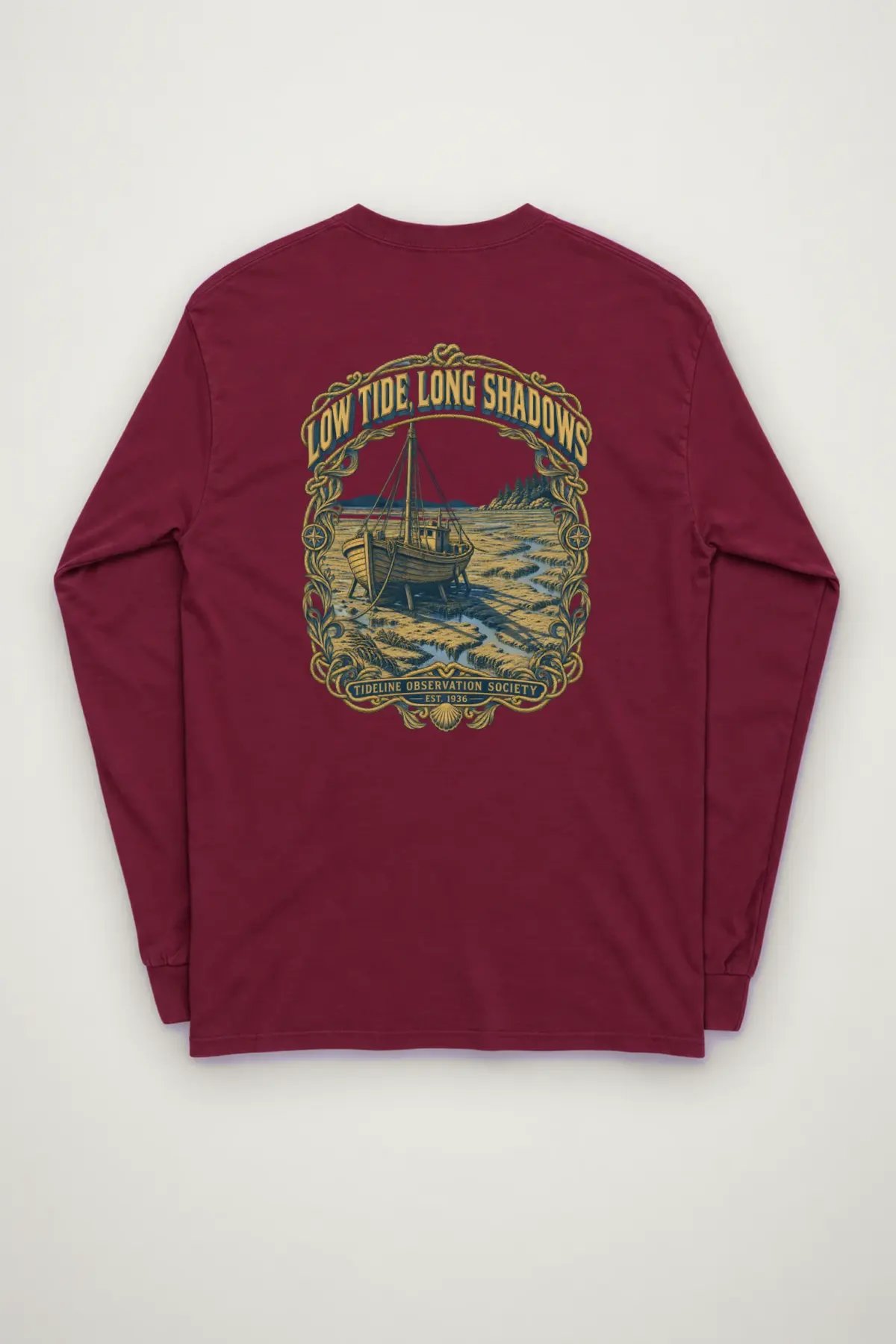 "Low Tide, Long Shadows" Unisex Longsleeve T-shirt