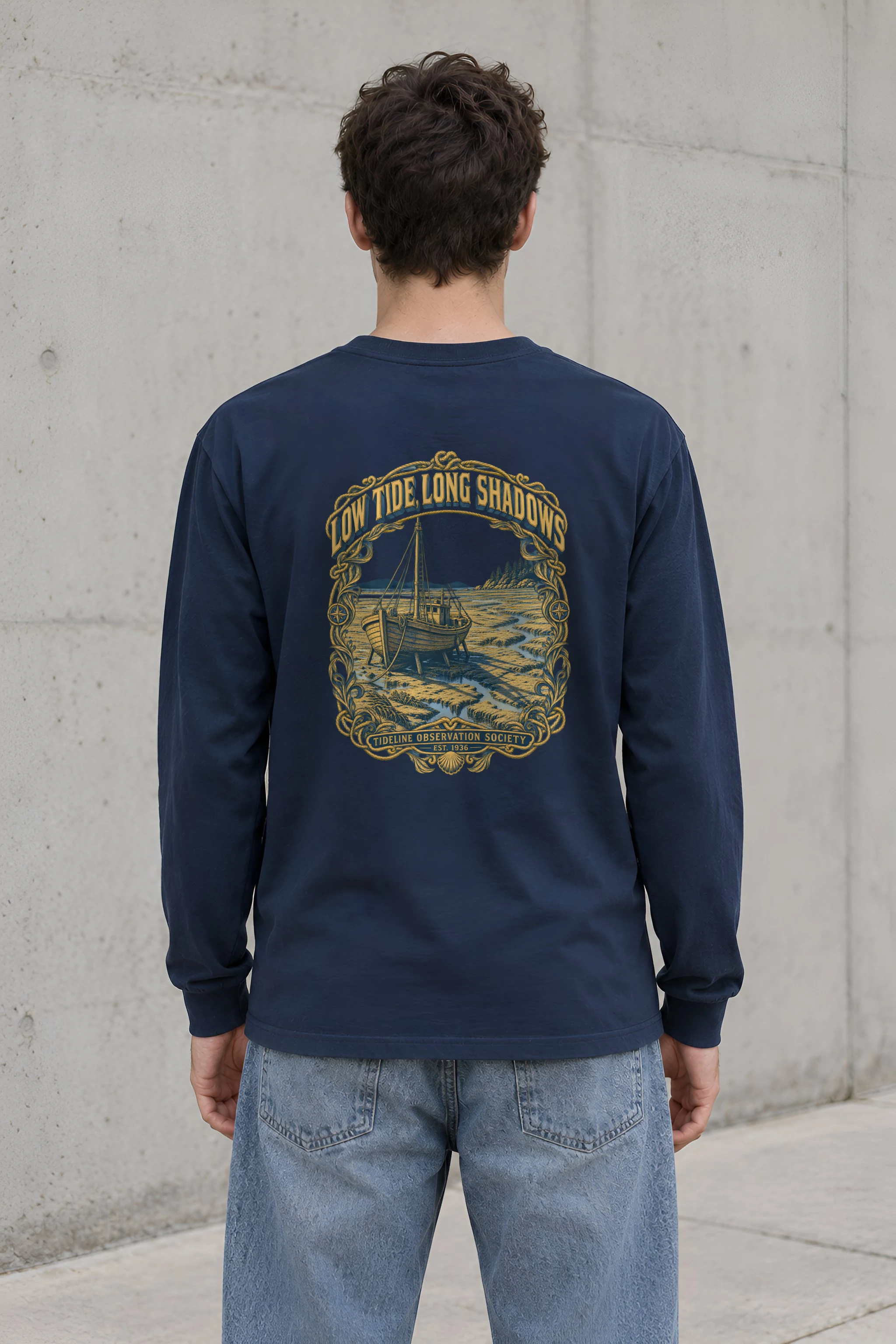"Low Tide, Long Shadows" Unisex Longsleeve T-shirt