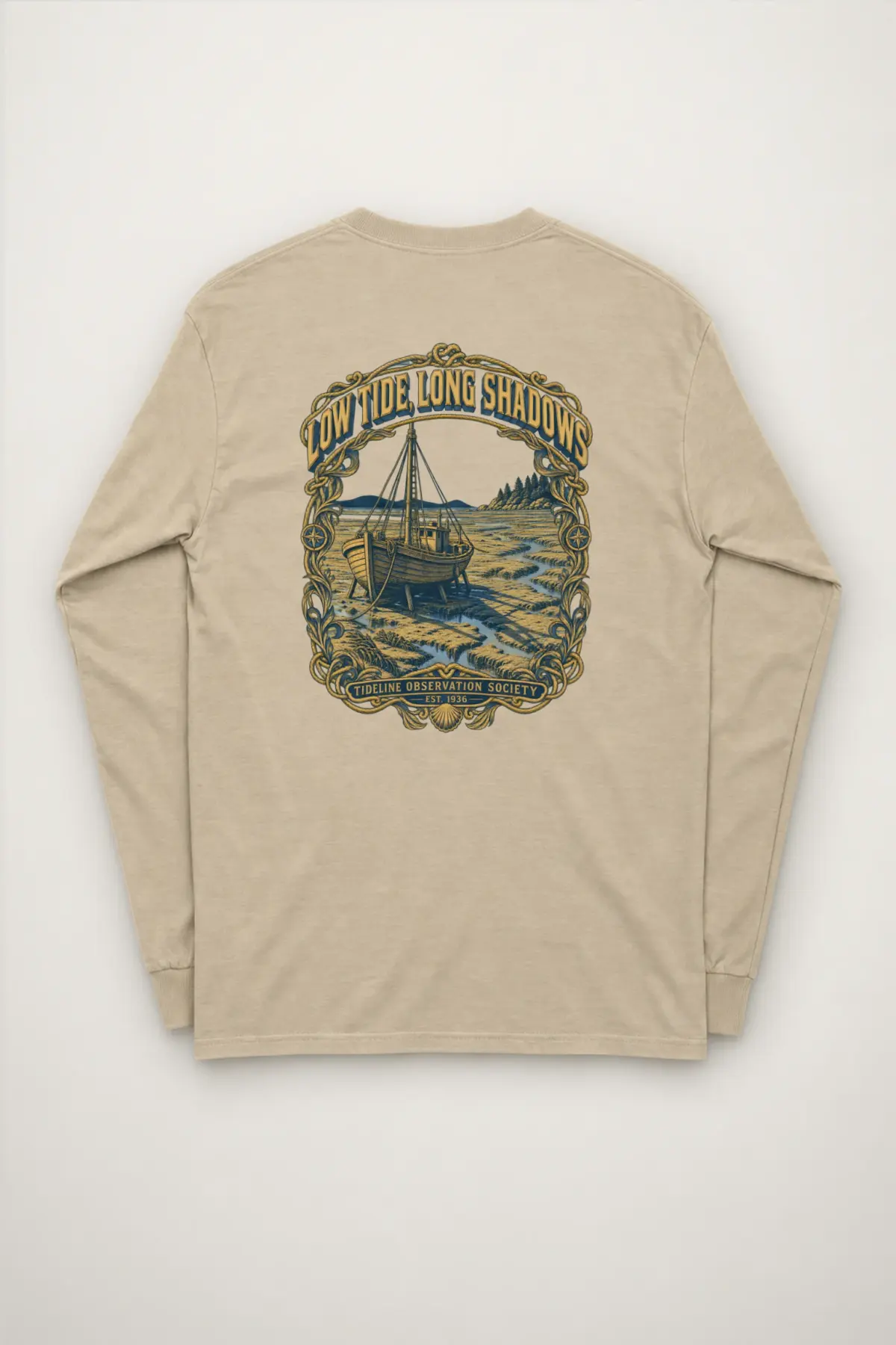 "Low Tide, Long Shadows" Unisex Longsleeve T-shirt