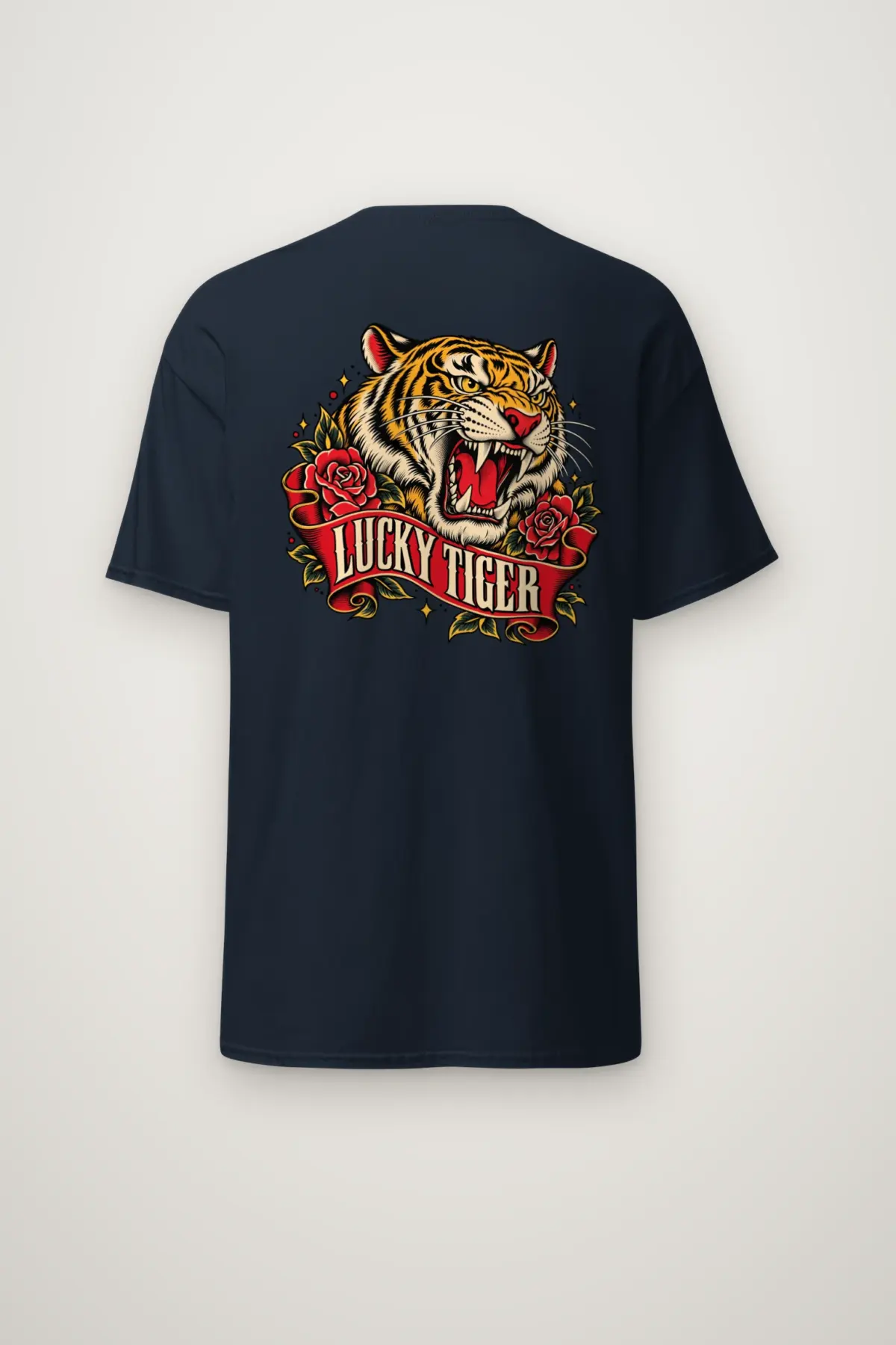 "Lucky Tiger" Heavyweight Unisex Crewneck T-shirt