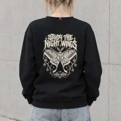 "Luna Moth Nocturnal Studies" Heavy Blend Unisex Crewneck Sweatshirt