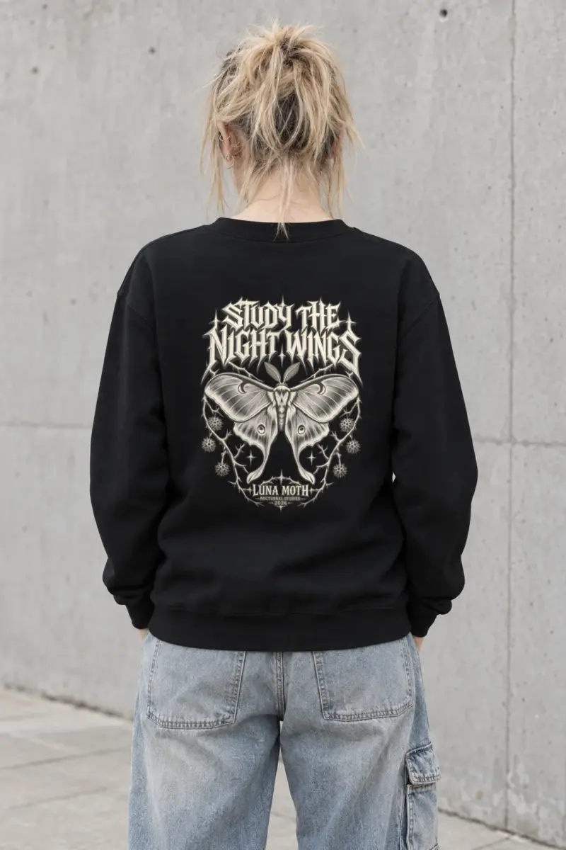 “Luna Moth Nocturnal Studies” Heavy Blend Unisex Crewneck Sweatshirt