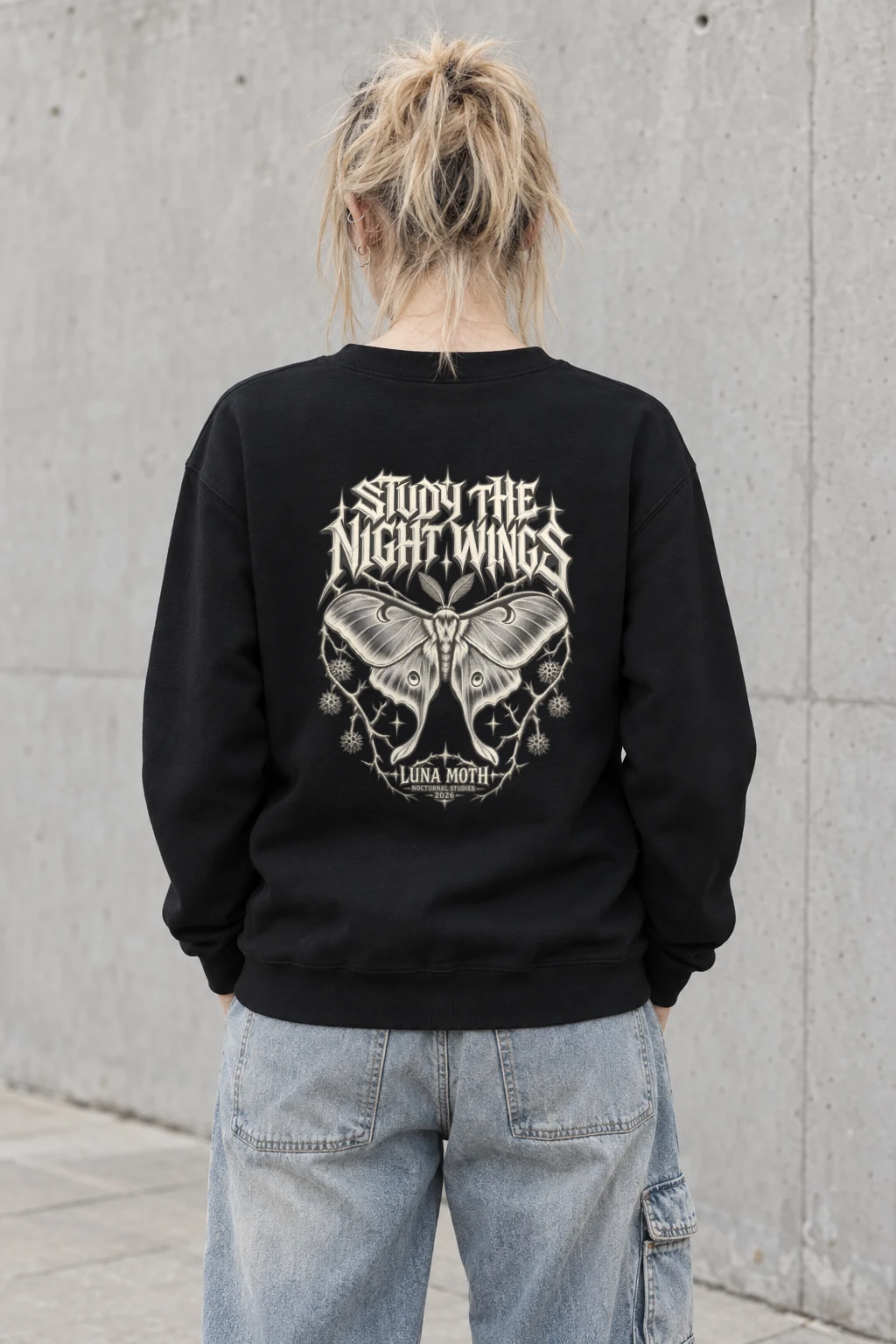 "Luna Moth Nocturnal Studies" Heavy Blend Unisex Crewneck Sweatshirt