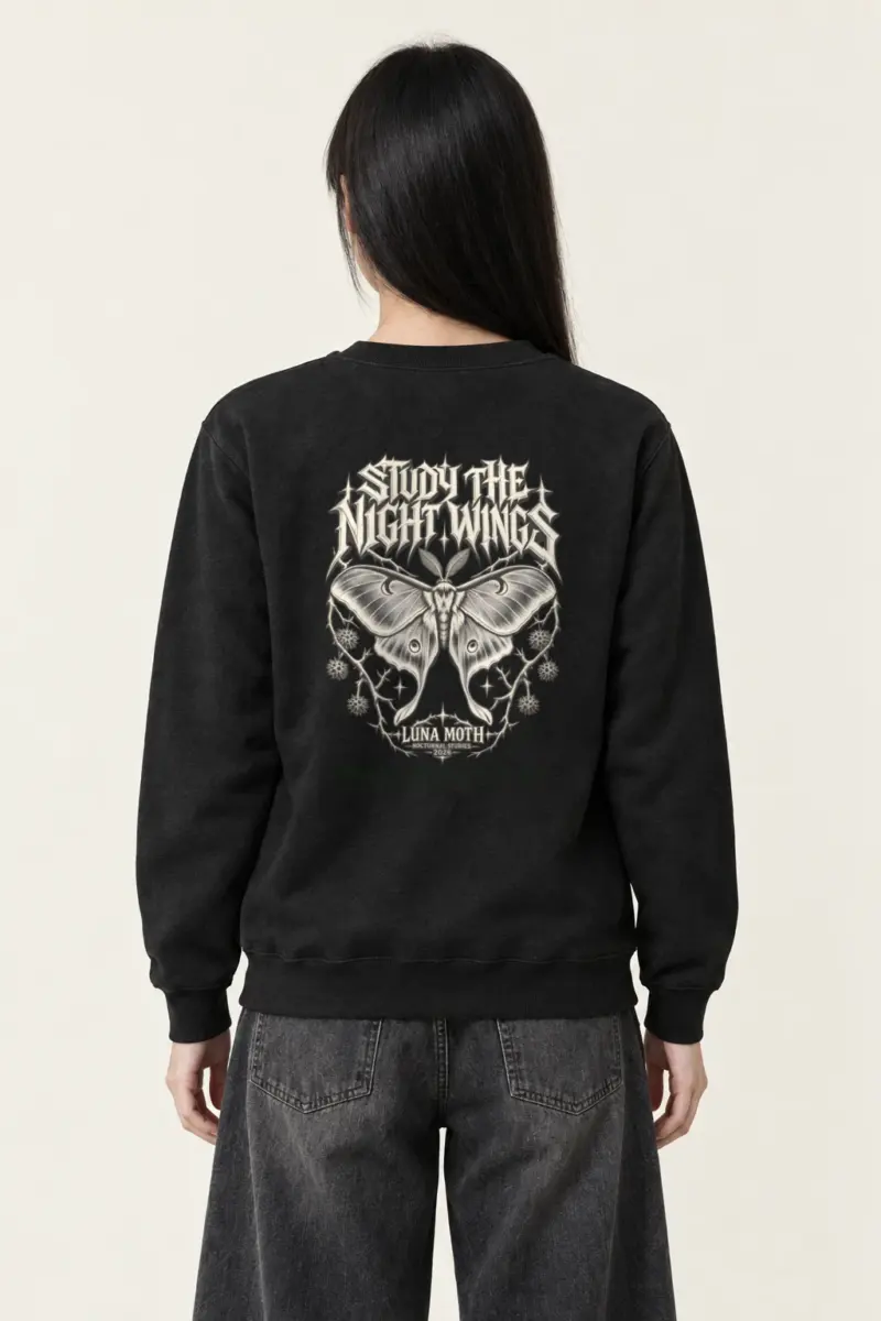 "Luna Moth Nocturnal Studies" Heavy Blend Unisex Crewneck Sweatshirt