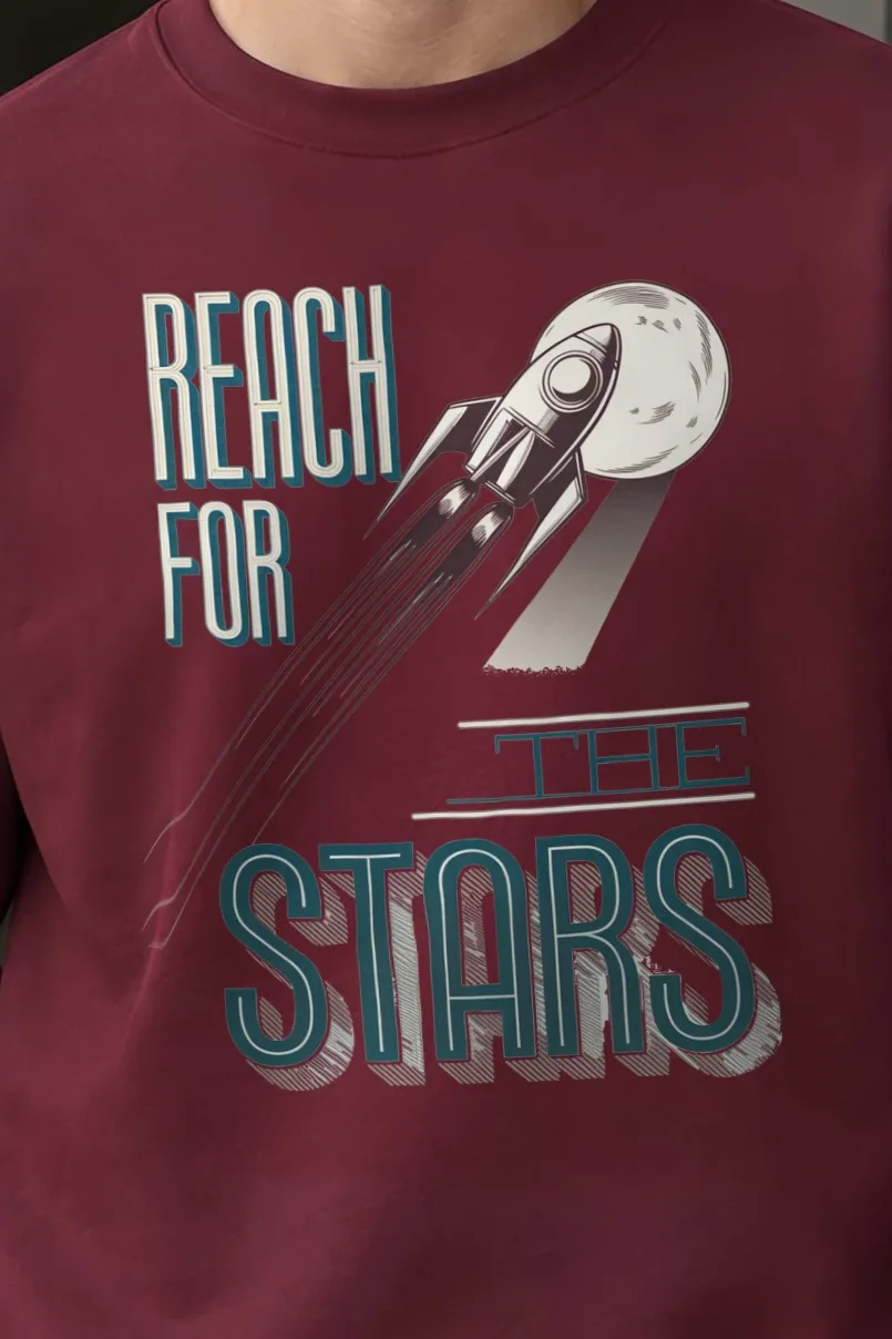 "Lunar Launch" 1 Crewneck Sweatshirt - the graphic up close
