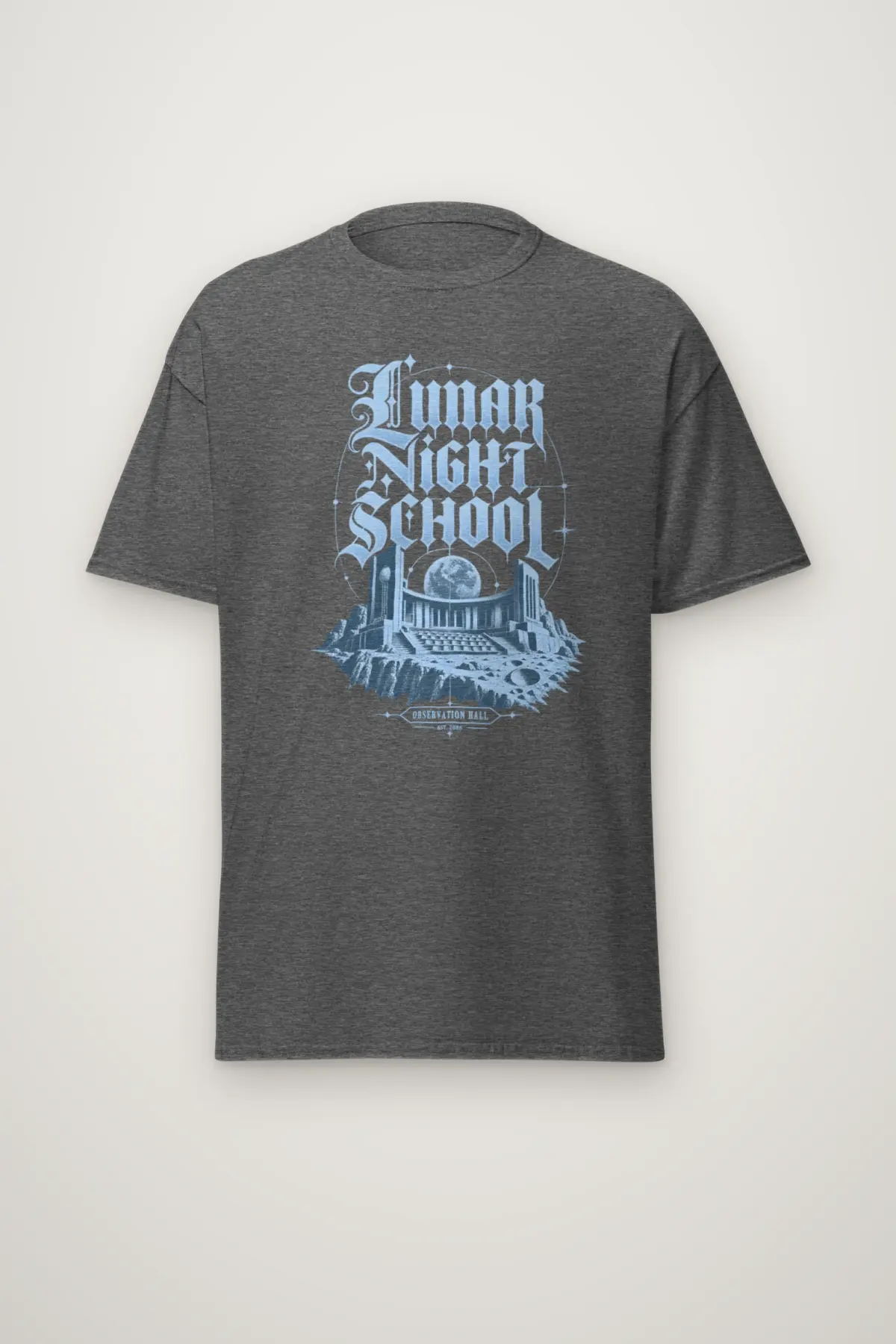 "Lunar Night School" Heavyweight Unisex Crewneck T-shirt