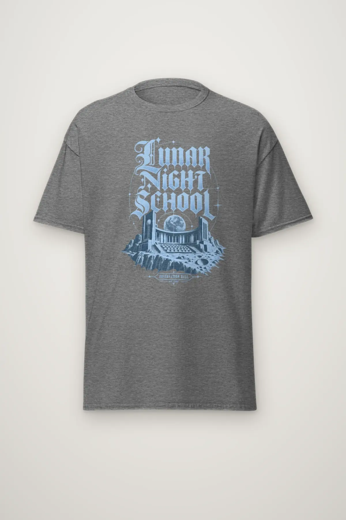 "Lunar Night School" Heavyweight Unisex Crewneck T-shirt