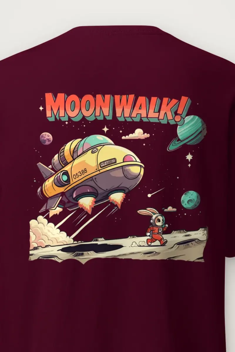 "Lunar Rabbit Rocket" Heavyweight Unisex Crewneck T-shirt
