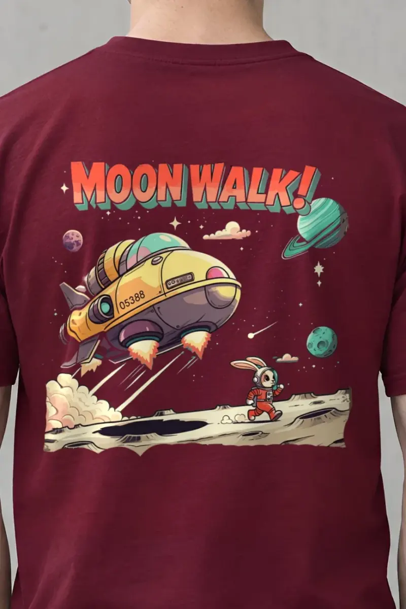 "Lunar Rabbit Rocket" Heavyweight Unisex Crewneck T-shirt