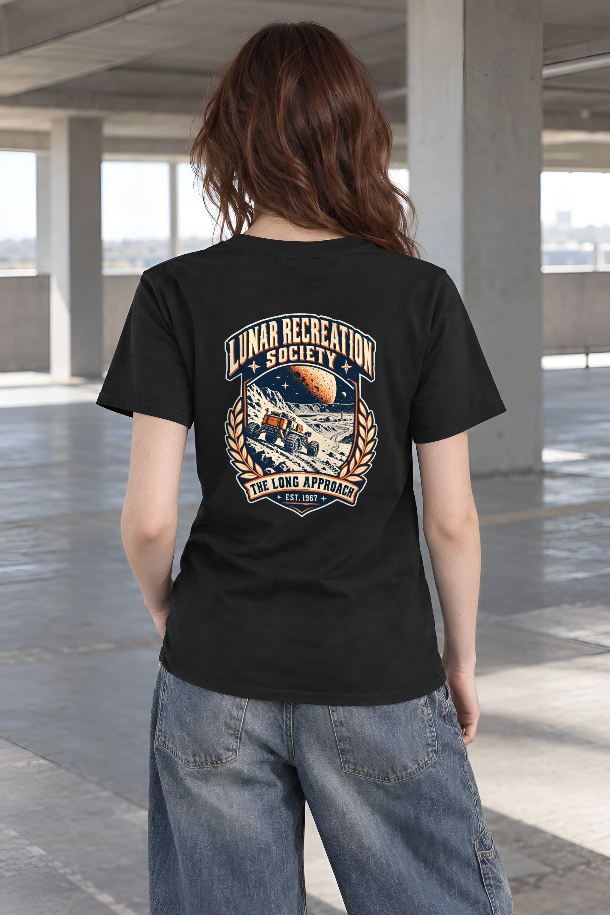 "Lunar Recreation Society" Heavyweight Unisex Crewneck T-shirt