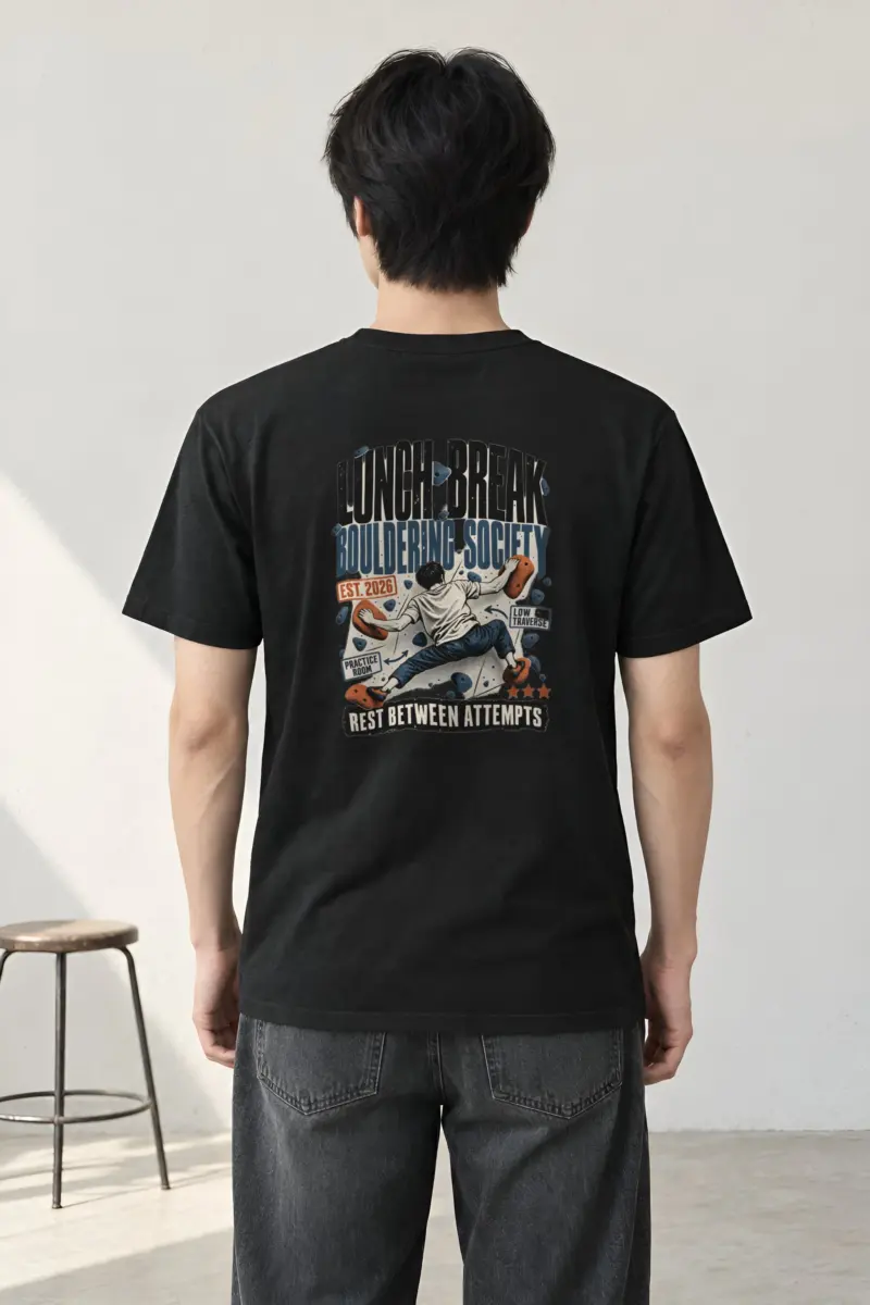 "Lunch Break Bouldering Society" Heavyweight Unisex Crewneck T-shirt