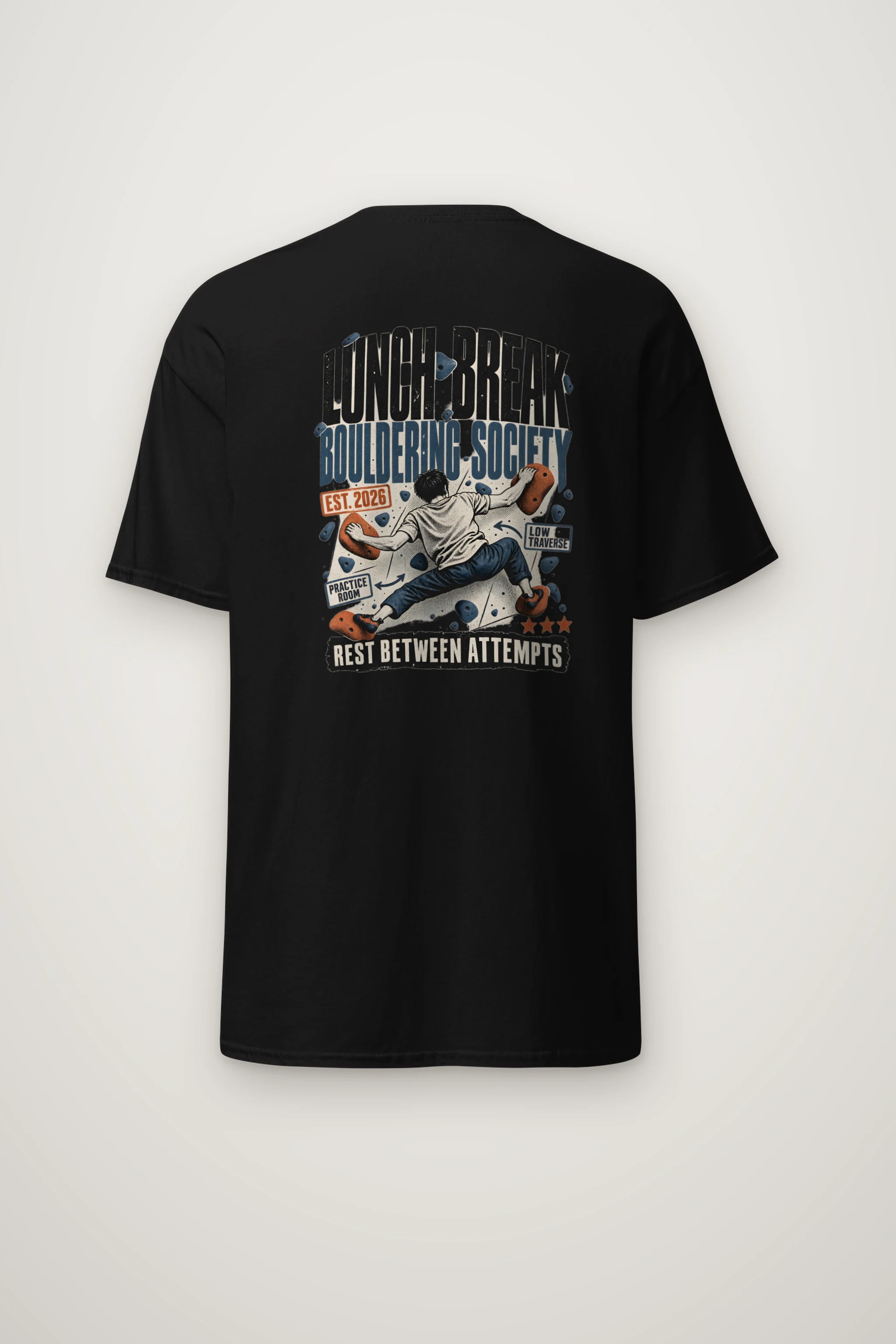 "Lunch Break Bouldering Society" Heavyweight Unisex Crewneck T-shirt