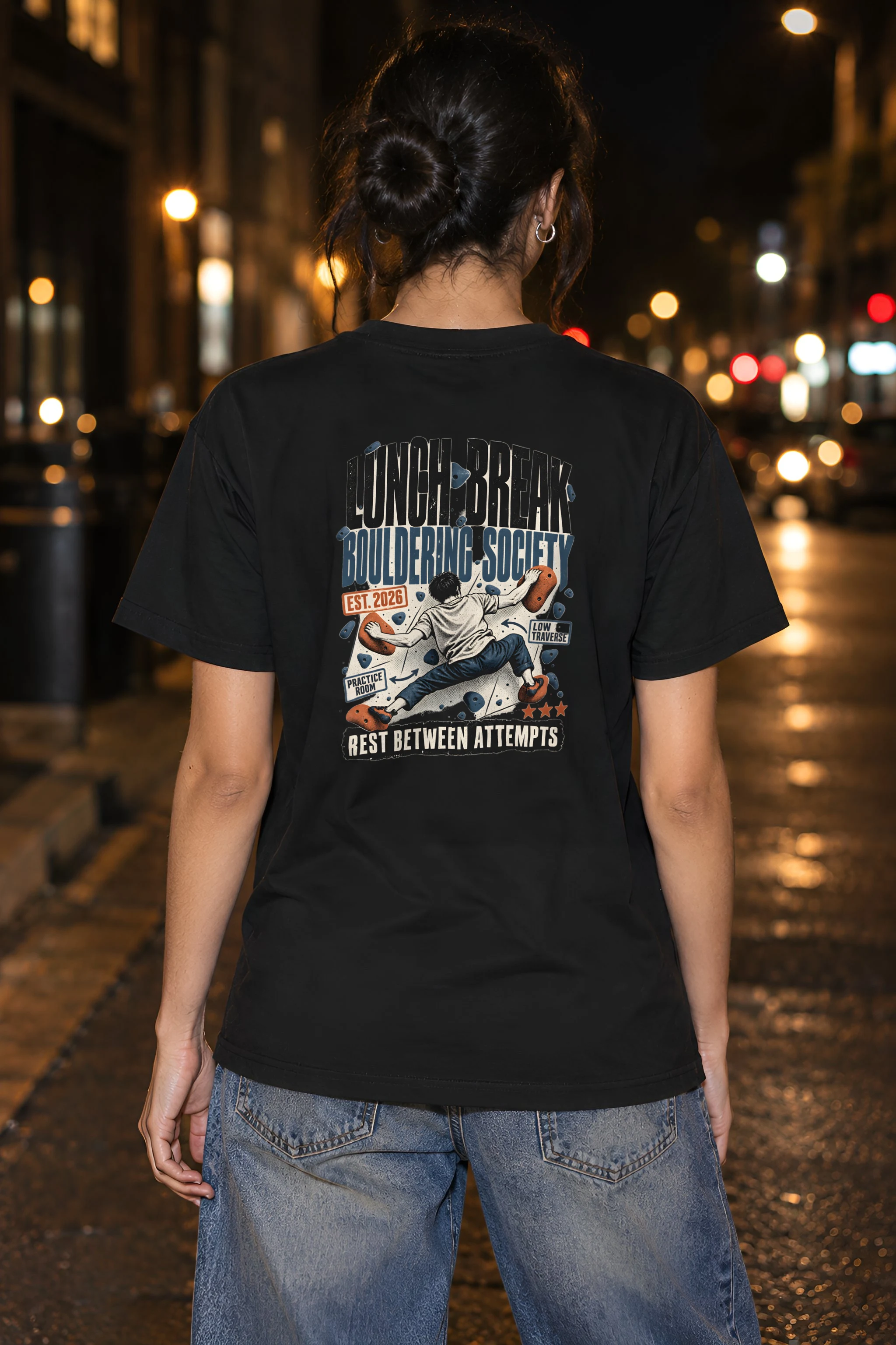 "Lunch Break Bouldering Society" Heavyweight Unisex Crewneck T-shirt