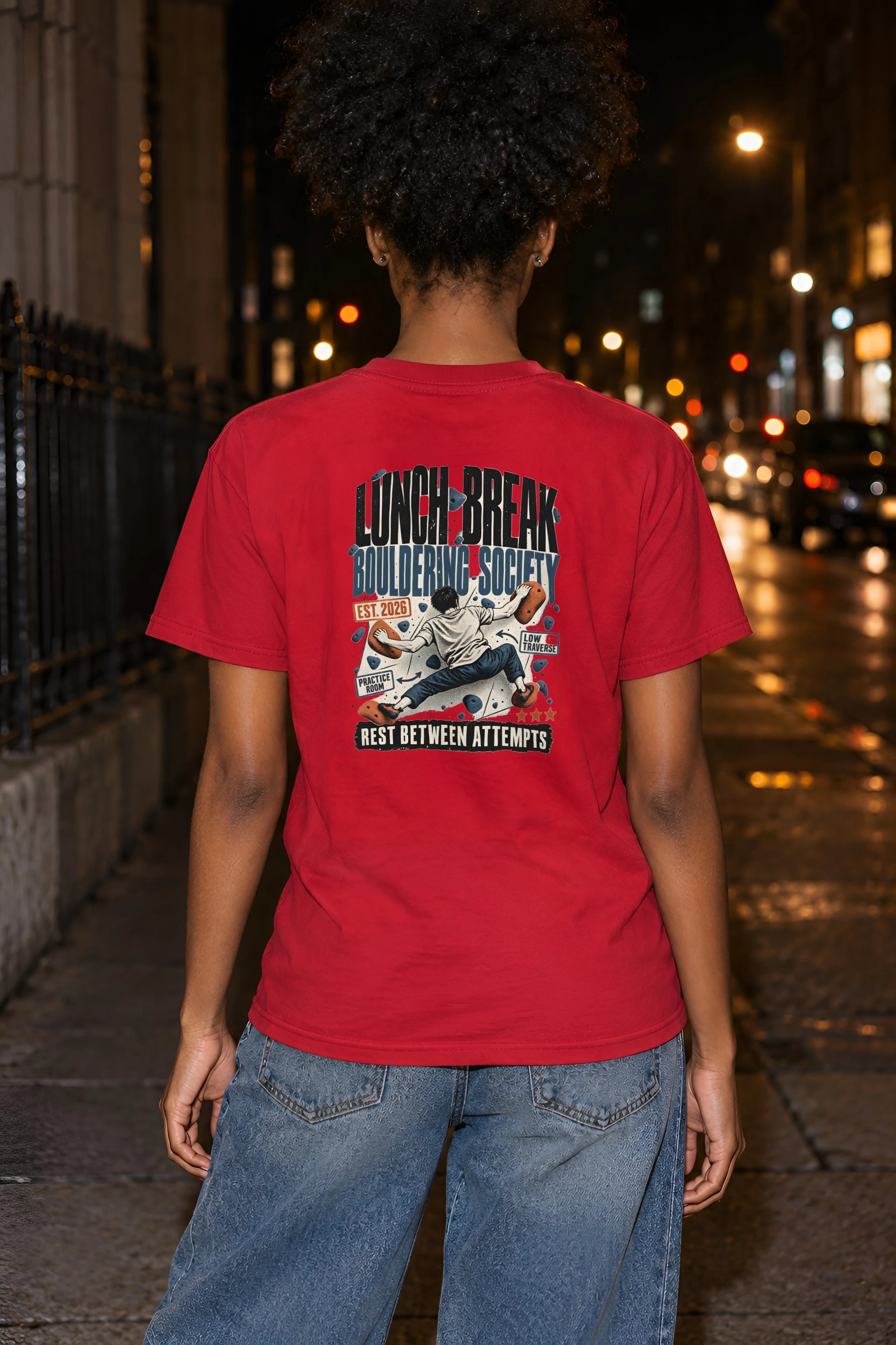 "Lunch Break Bouldering Society" Heavyweight Unisex Crewneck T-shirt