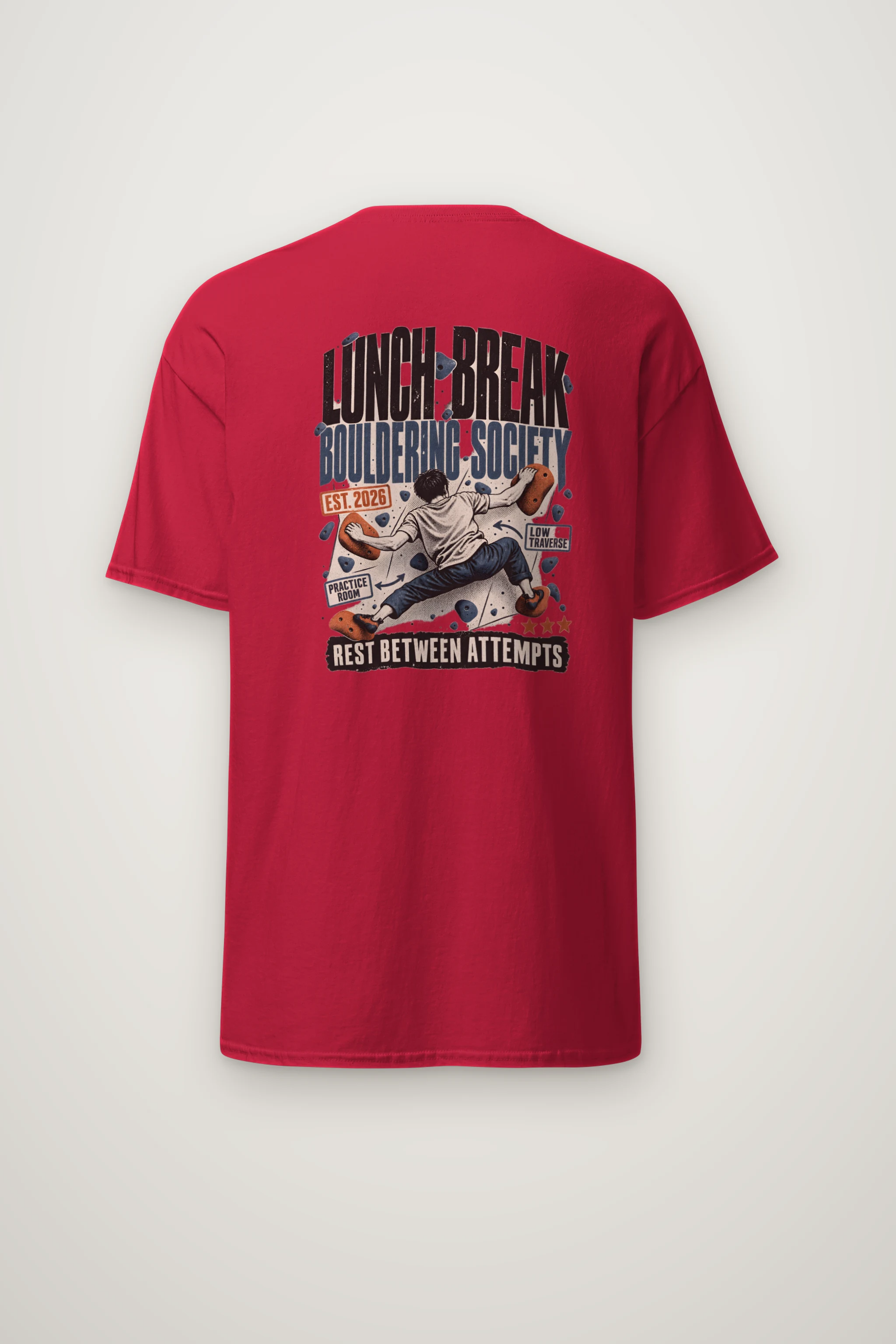 "Lunch Break Bouldering Society" Heavyweight Unisex Crewneck T-shirt