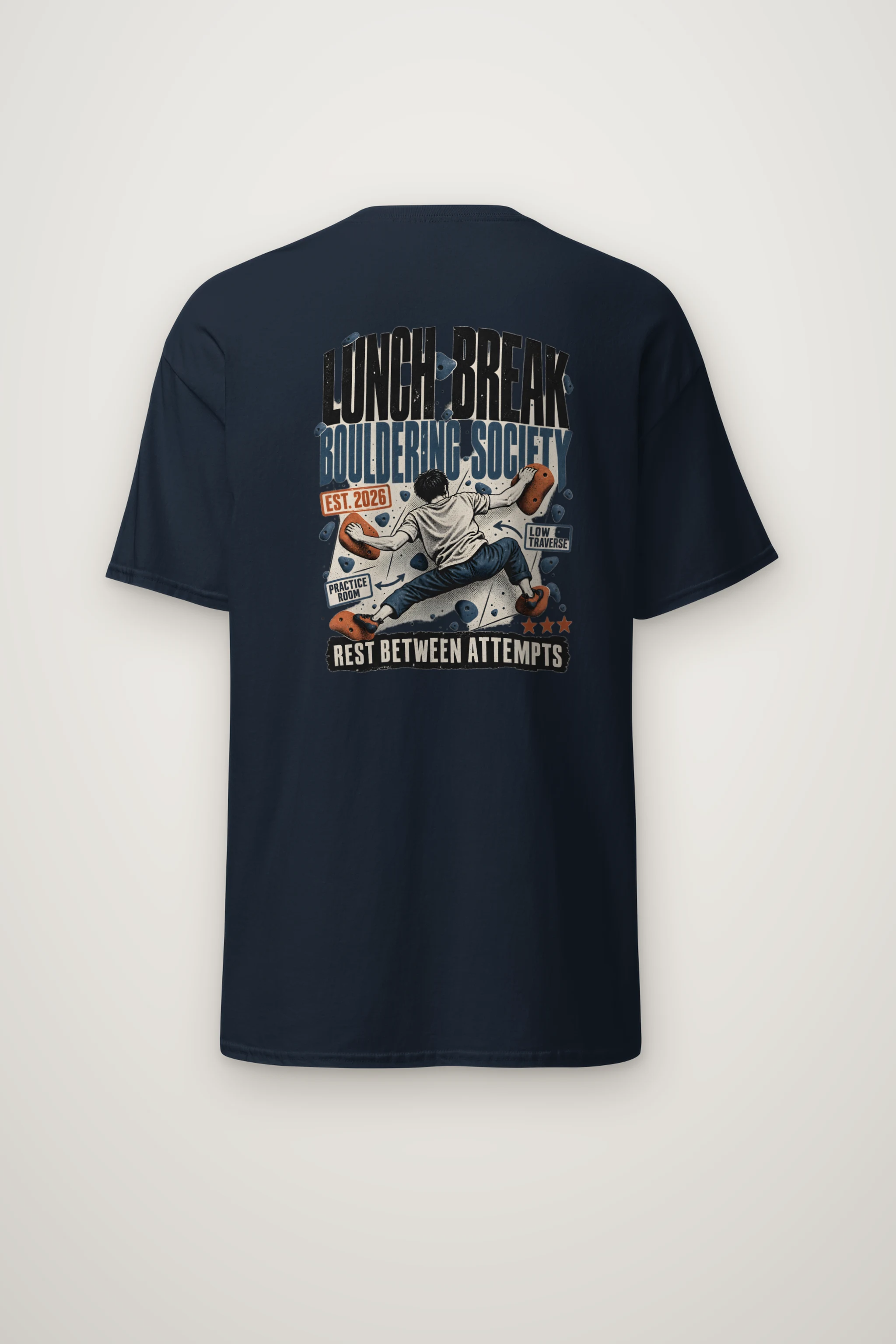 "Lunch Break Bouldering Society" Heavyweight Unisex Crewneck T-shirt