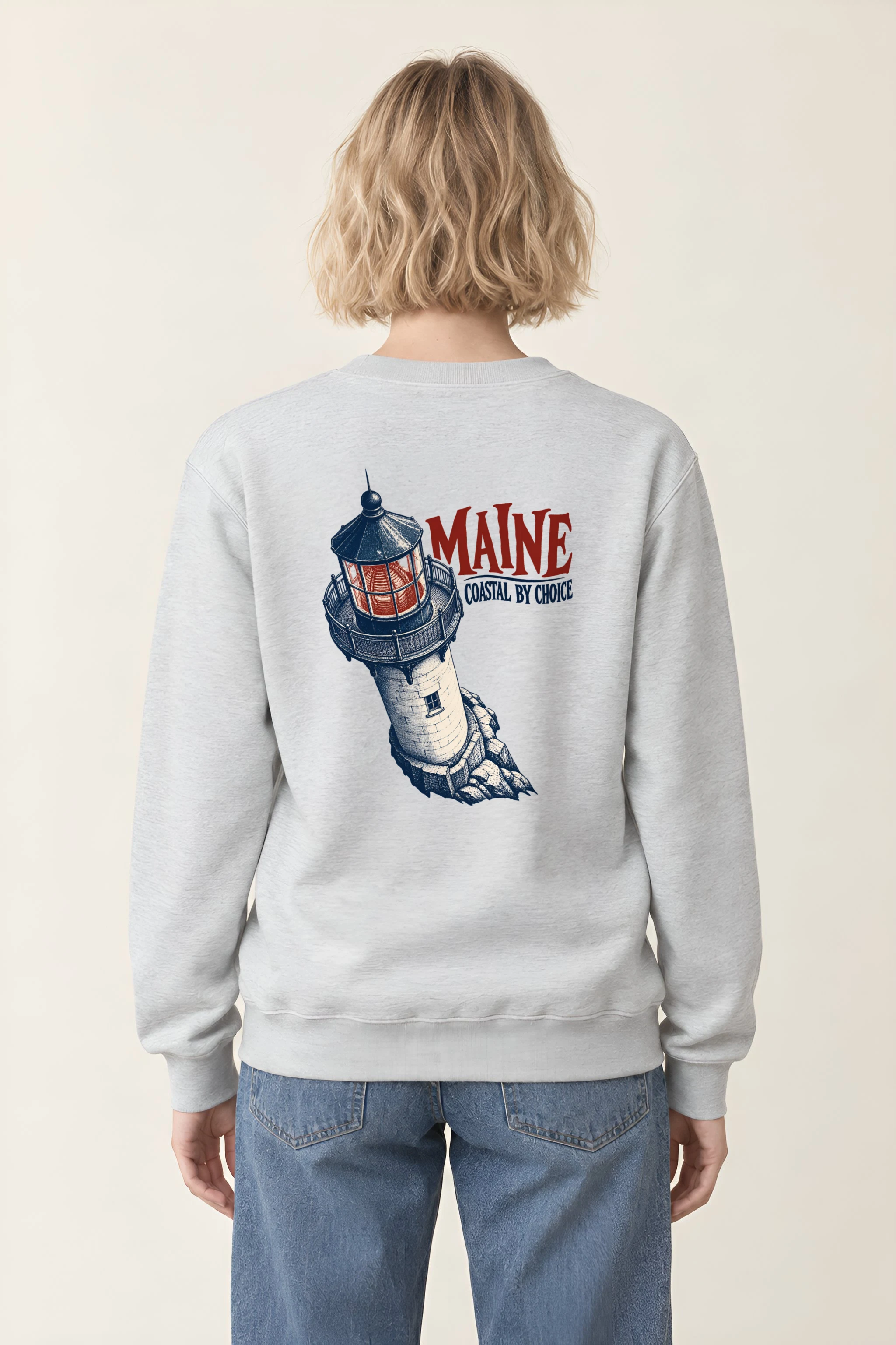 "Maine Coastal by Choice" Heavy Blend Unisex Crewneck Sweatshirt