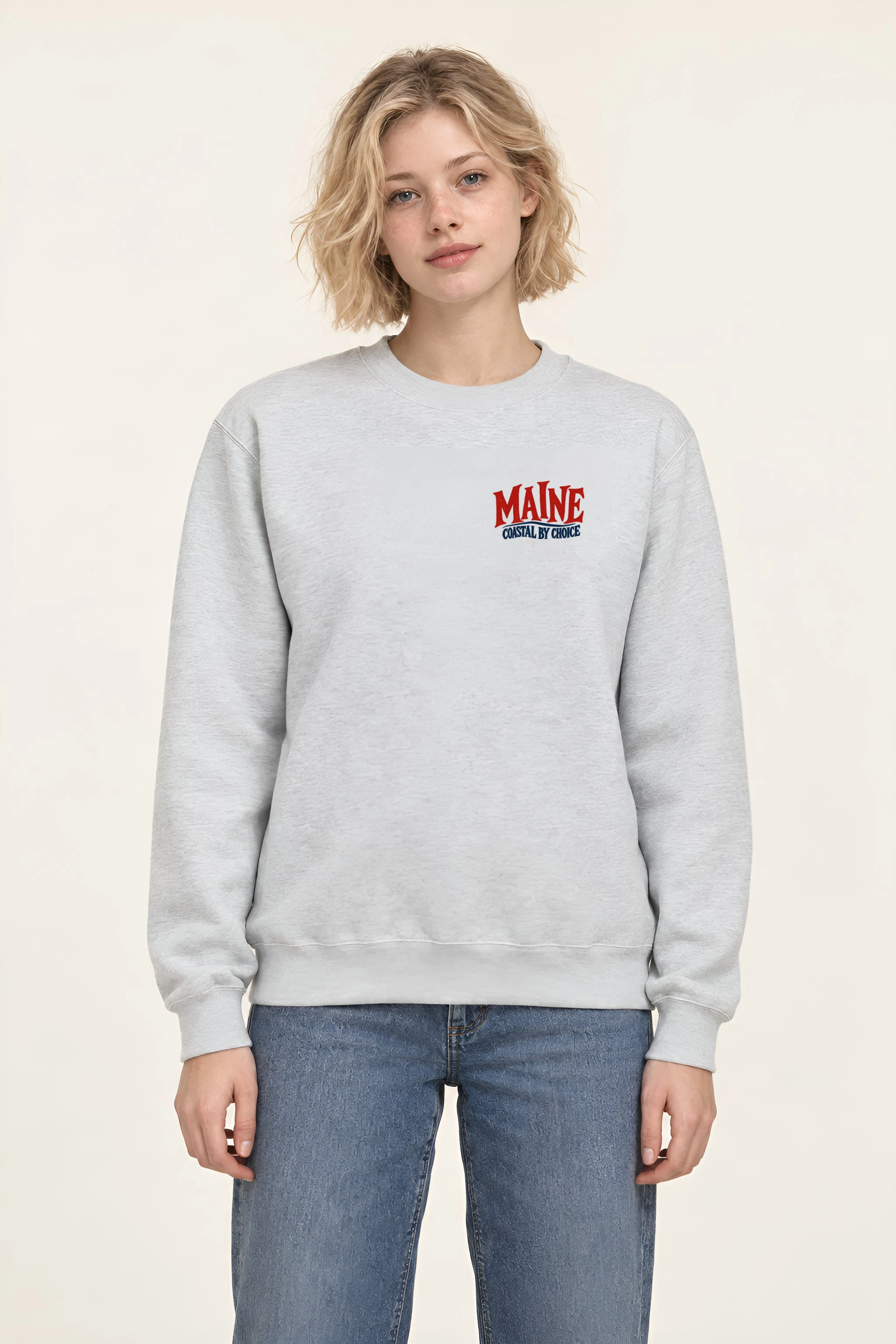 "Maine Coastal by Choice" Heavy Blend Unisex Crewneck Sweatshirt