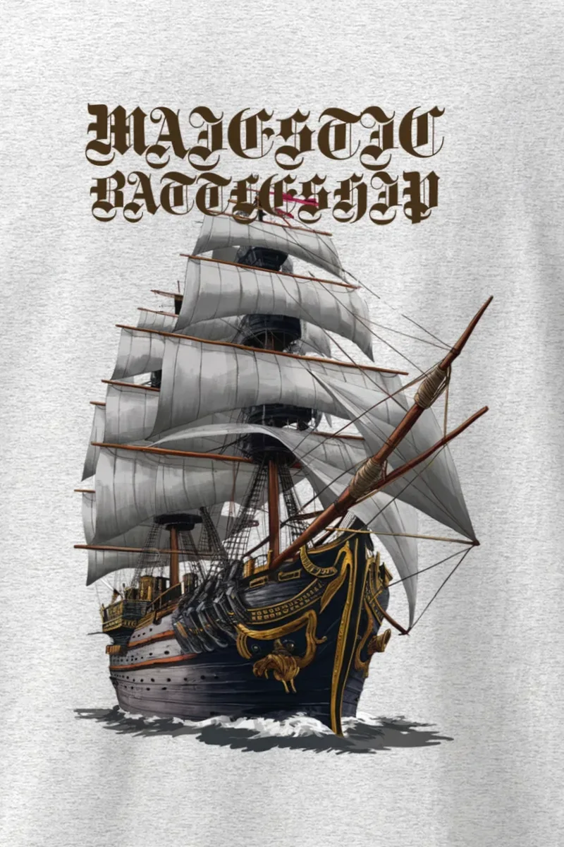"Majestic Battleship" Heavyweight Unisex Crewneck T-shirt