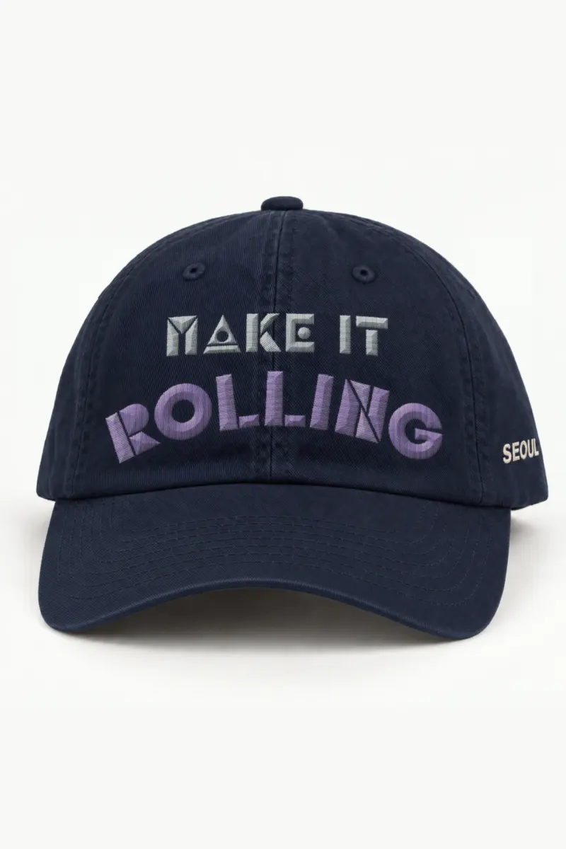"Make It Rolling" Classic Dad Hat · Embroidered — navy/cap-front