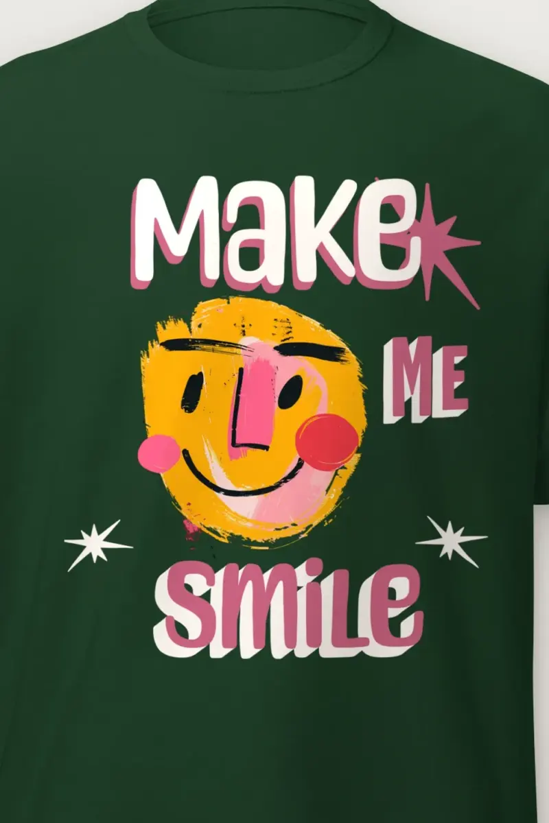 "Make Me Smile" Heavyweight Unisex Crewneck T-shirt