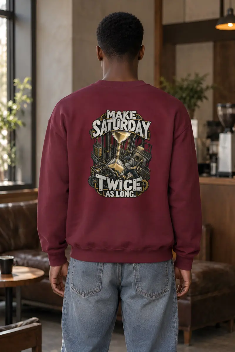 "Make Saturday Twice As Long" Heavy Blend Unisex Crewneck Sweatshirt