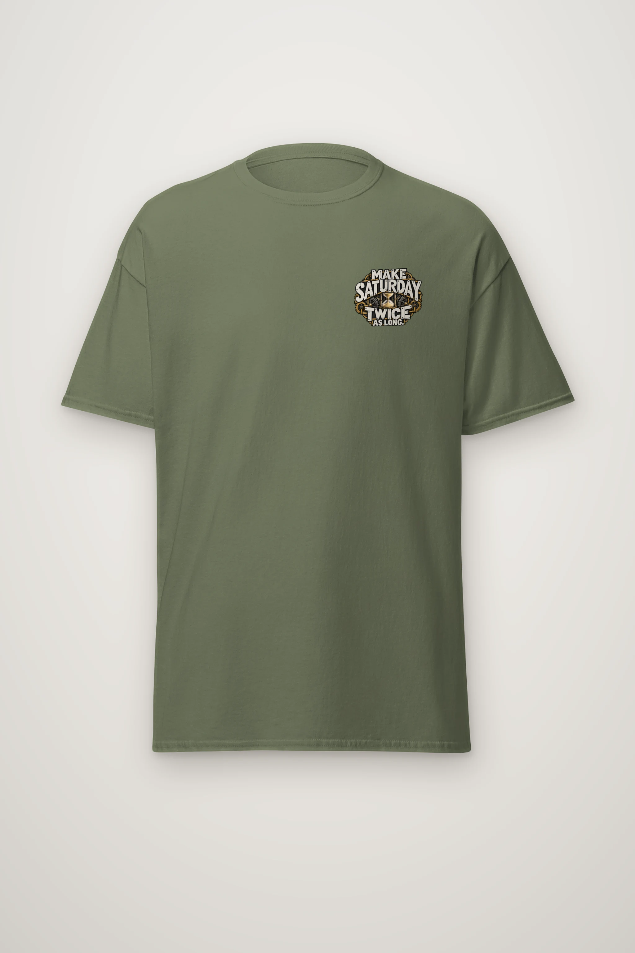 "Make Saturday Twice As Long" Heavyweight Unisex Crewneck T-shirt